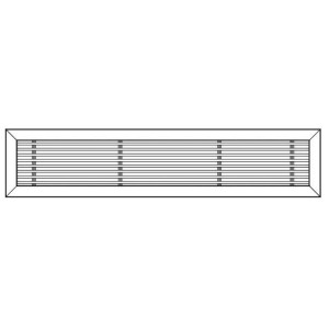 Price LBP100015A Linear Bar Grille, Aluminum, Size 26.000 x 8.000, Border 1000, Pattern 15a, 1/4 in on center spacing