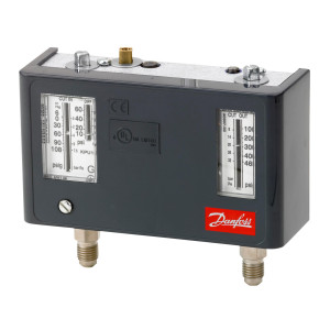 Danfoss 060-5247 KPU15 Presostato Dual, Baja 10 a 60 psi, Alta 100 a 465 psi, SPST (NO+NC), Reset Auto Auto, Conexiones Flare de 1/4 pulg Macho Danfoss 060-5247 KPU15 Presostato Dual, Baja 10 a 60 psi, Alta 100 a 465 psi, SPST (NO+NC), Reset Auto Auto, Conexiones Flare de 1/4 pulg Macho