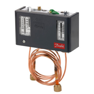 Danfoss 060-5254 KPU16B Presostato Dual, Baja 10 a 60 psi, Alta 100 a 600 psi, SPDT+SPST(NO), Reset Min Max Convertible, Capilar de 900 mm con Tuerca Flare de 1/4 pulg Danfoss 060-5254 KPU16B Presostato Dual, Baja 10 a 60 psi, Alta 100 a 600 psi, SPDT+SPST(NO), Reset Min Max Convertible, Capilar de 900 mm con Tuerca Flare de 1/4 pulg