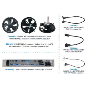 ebm-papst 9538 Ventilador Axial ECM de 8 pulg,115 V, 2 Velocidades, 2100 y 2800 rpm, remplazo para sistemas de Refrigeracion