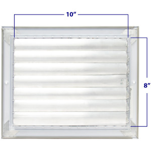 Laminaire VML1008 10x8 Wall Grille, White with ML Damper Laminaire VML1008 10x8 Wall Grille, White with ML Damper