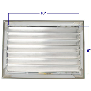 Laminaire L-CL4M1008 10x8 4-Way, White, Curved Blade, Ceiling Diffuser with ML Damper