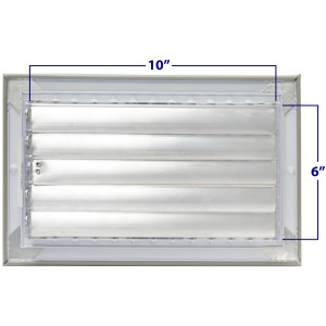 Laminaire VML1006 10x6 Wall Grille, White with ML Damper Laminaire VML1006 10x6 Wall Grille, White with ML Damper