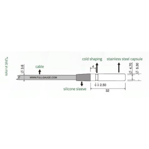 Full Gauge SB-19-5 Temperature Sensor 16.5 ft (5 m) Rollerbag type, NTC Sensor with thermoplastic polyester cable and covered with a stainless steel shell. Operating Temp -58 to 221 F (-50 to 105 C) Full Gauge SB-19-5 Temperature Sensor 16.5 ft (5 m) Rollerbag type, NTC Sensor with thermoplastic polyester cable and covered with a stainless steel shell. Operating Temp -58 to 221 F (-50 to 105 C)