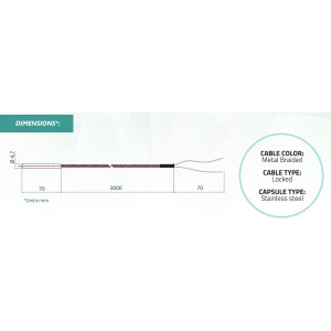 Full Gauge SB-12 Temperature Sensor Thermocouple Type J, Temperature Range 32 to 572 F (0 to 300 C) Full Gauge SB-12 Temperature Sensor Thermocouple Type J, Temperature Range 32 to 572 F (0 to 300 C)
