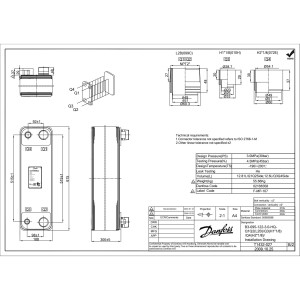 Danfoss 021B6358 Intercambiador De Calor 40 Ton B3-095-122-3.0-HQ 40TR Danfoss 021B6358 Intercambiador De Calor 40 Ton B3-095-122-3.0-HQ 40TR