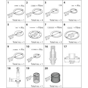 Danfoss 027F3371 Kit De Mantenimiento Valvulas PM3-25  Danfoss 027F3371 Kit De Mantenimiento Valvulas PM3-25