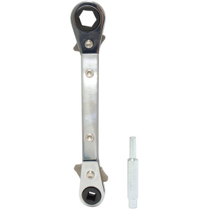Uniweld 70075 Llave Ratchet, 1/2 y 9/16 pulg apertura exagonal, 3/16 y 1/4 pulg apertura cuadrada, con Adaptador Dual para Valvula exagonal de 3/16 y 5/16 Uniweld 70075 Llave Ratchet, 1/2 y 9/16 pulg apertura exagonal, 3/16 y 1/4 pulg apertura cuadrada, con Adaptador Dual para Valvula exagonal de 3/16 y 5/16