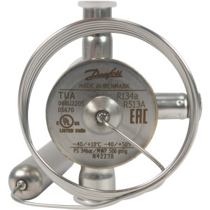 Danfoss 068U2205 1/8 - 2.5TR Cuerpo de Valvula de Expansion, TUA, R134a,R513A, 3/8x1/2pulg, Soldable, ODF, Ecualizacion Interna Single-flow, -40 to 50 F, Capacidad determinada por Orificio Venta Separada, Producto Identico 068U2205 Danfoss 068U2205 1/8 - 2.5TR Cuerpo de Valvula de Expansion, TUA, R134a,R513A, 3/8x1/2pulg, Soldable, ODF, Ecualizacion Interna Single-flow, -40 to 50 F, Capacidad determinada por Orificio Venta Separada, Producto Identico 068U2205