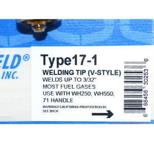 Uniweld TYPE17-1 Lampara/Boquilla de Soldar 30253 Uniweld TYPE17-1 Lampara/Boquilla de Soldar 30253