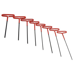 MA-Line MA-1202 T-Handle Hex wrench Set, 9 in, 3/32, 7/64, 1/8, 9/64, 5/32, 3/16, 7/32, 1/4 inch