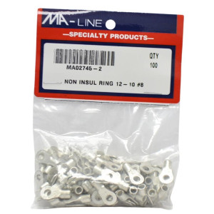 MA-Line MA02745-2 Anillo No Aislado, 12-10, 8 Stud, Bag of 100ea