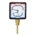 Uniweld GT512-2 Indicador de Presion y Temperatura Cuadrado NPT BM