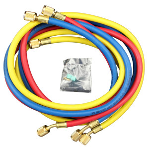 Appli Parts APMG-H60630 150 cm Lagrgo 1/4 pulg SAE, 3 Mangueras Manometro, Multiple Refrigerante, Rango de Presion 600-3000 psi para uso en Sistemas de Refrigeracion y Aire Acondicionado Appli Parts APMG-H60630 150 cm Lagrgo 1/4 pulg SAE, 3 Mangueras Manometro, Multiple Refrigerante, Rango de Presion 600-3000 psi para uso en Sistemas de Refrigeracion y Aire Acondicionado