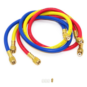 Appli Parts APMG-H60630 150 cm Lagrgo 1/4 pulg SAE, 3 Mangueras Manometro, Multiple Refrigerante, Rango de Presion 600-3000 psi para uso en Sistemas de Refrigeracion y Aire Acondicionado Appli Parts APMG-H60630 150 cm Lagrgo 1/4 pulg SAE, 3 Mangueras Manometro, Multiple Refrigerante, Rango de Presion 600-3000 psi para uso en Sistemas de Refrigeracion y Aire Acondicionado