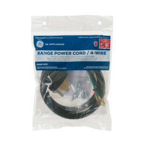 GE WX09X10035 Genuine OEM Range Oven Power Cord 4 ft 40 Amp 125-250 V with 4 wires, compatible with WX09X0014 WX09X0015 WX09X0016 WX09X0035 and other replacement models