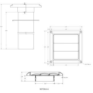 Rejilla De Ventilacion Blanca 3" Lambro Con Tubo 290W Rejilla De Ventilacion Blanca 3" Lambro Con Tubo 290W