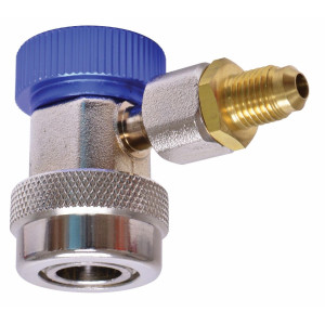 Uniweld 90479 Acople Rapido Manual R-134 Azul/Baja con Adaptador 1/4 pulg para Aire Acondicionado Automotriz Uniweld 90479 Acople Rapido Manual R-134 Azul/Baja con Adaptador 1/4 pulg para Aire Acondicionado Automotriz