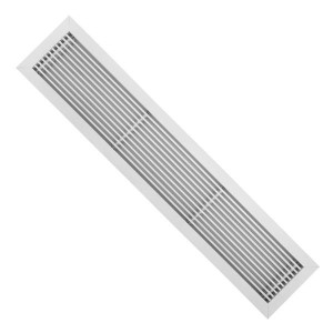 Laminaire L-BG9606R Linear Bar Grille 96 in x 6 in,  Return 15 Deflec, White