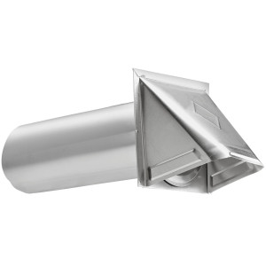 Lambro 3440 Aluminum Preferred Hood Vent with damper 4 inch wall vent 11 inch pipe