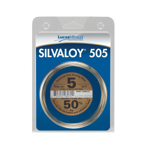 Soldadura de plata Lucas Milhaupt Silvaloy 505 50% 1/16in 1.6mm 5 oz 98072
