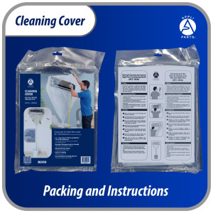 Appli Parts APCC-1836A Cleaning Cover Kit or Maintenance for Mini Split 1.5 - 3 Tons (from 18,000 to 36,000 Btu) Circumference of 3.94 yd, Waterproof, with Integrated Hose. Replaces 535 537 565 575