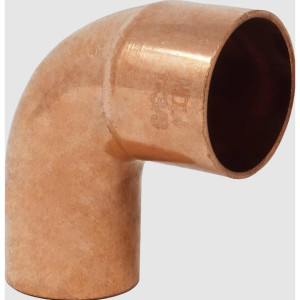 NDL W2847 90 Degree Elbow Long turn 1-1/8in Copper pipe fittings FTG X C Street connections for refrigeration, air conditioning and plumbing applications ACR
