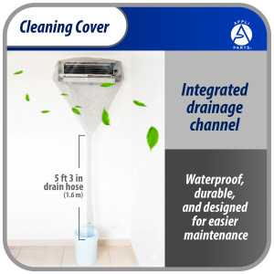 Appli Parts APCC-1836A Cleaning Cover Kit or Maintenance for Mini Split 1.5 - 3 Tons (from 18,000 to 36,000 Btu) Circumference of 11 ft 10 in, Waterproof, with Integrated Hose. Replaces 535 537 565 575
