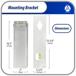 Appli Parts Window Air Conditioner Bracket for Units Up to 85 lbs, Heavy Duty Powder Coated Finish Mount for Extra Durability, Installation Hardware Included, Mounting Parts APAB-2038