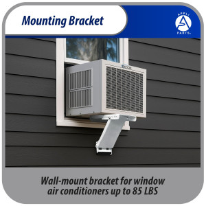 Appli Parts Window Air Conditioner Bracket for Units Up to 85 lbs, Heavy Duty Powder Coated Finish Mount for Extra Durability, Installation Hardware Included, Mounting Parts APAB-2038