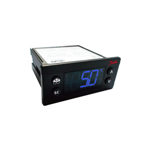 Danfoss 080G3499 ERC 112D Controlador Electronico de Refrigeracion, Refrigeradores, Congeladores y Vitrinas con Puerta de Vidrio, 110/220 V, 4 Rele de Salida, 2 Entradas para Sensores No Incluidos