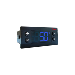 Danfoss 080G3499 ERC 112D Controlador Electronico de Refrigeracion, Refrigeradores, Congeladores y Vitrinas con Puerta de Vidrio, 110/220 V, 4 Rele de Salida, 2 Entradas para Sensores No Incluidos