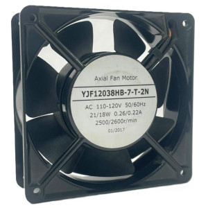 Oyon Motor OER1202 YJF12038HB-7-T-2N, AC 110-120 V, 50/60 Hz, 21/18 W, 0.26/0.22 A, 2500/2600 r/min