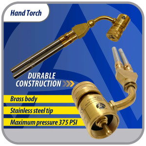 Appli Parts APHT-1D2 Soplete Boquilla de Soldar, Antorcha, Lampara doble para usar con Propano o Mapp para usos en plomeria electricidad refrigeracion aire acondicionado y mas