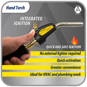 Appli Parts APHT-3SW Hand Torch With Hose and Igniter Lighter for Soldering Brazing with Map and Propane Fuel for plumbing air conditioning refrigeration and more
