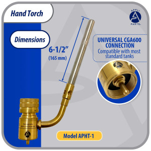 Appli Parts APHT-1 Single Burner Hand Torch Soldering Brazing with Map or Propane Fuel Swivel Tip in plumbing electricity refrigeration air conditioning and more