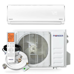 Pioneer WYT012ALSI20RL Diamante Pro 12,000 BTU 21 SEER2 115V High-Wall Ductless Mini-Split Air Conditioner Inverter Heat Pump with 16 Ft. Kit