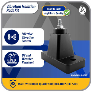 Appli Parts APAB-AFR2 Anti Vibration Shock Absorbing Rubber Mounting kit for condensing units 4.17x2.13x1.38in