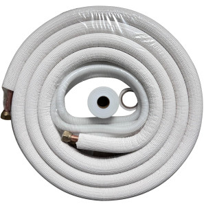 Appli Parts APLS-K14383813 Kit de Tuberia Mini Split 1/4 x 1/2 in, 4 m, con Aislante 3/8, Manguera Desague, Cinta Momia y Cinta Teflon. Fabricado en cobre y aluminio
