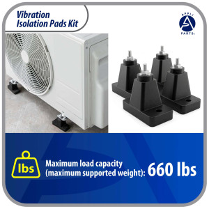 Appli Parts APAB-AFR2 Kit Almohadillas de Goma para montaje de Unidad Condensadora, Kit que incluye 4 unidades  106x54x35 Soporta hasta 75 Kg
