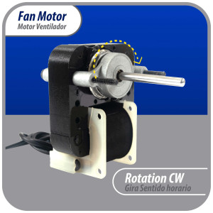 Appli Parts APFM-670 1/130 Hp Motor Ventilador, 110 V, 50/60 Hz, 3000 rpm, rotacion Reversible, Kit Universal, eje 3/16 in x 1-1/4 in largo, incluye 2 Aspa 4 y 5.5 in , UL, Remplaza NUV-670, SM670