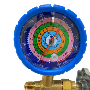 Appli Parts APMG-A3L Manometro Sencillo Baja presion Compatible con R134a, R22, R404A, R410A, analogo con escala de temperatura en Fahrenheit y conexiones de 1/4 de pulg