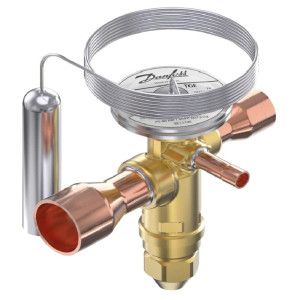Danfoss 067N9213 23TR Thermostatic expansion valve, TGE, R410A, 7/8x1 1/8 in Solder, ODF, 1/4 in Externally equalized, Bi-flow, -22 to 60 F