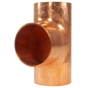 Appli Parts AP-T158 1-5/8 pulg Tee de Cobre Conexiones CxCxC soldadas para aplicaciones de refrigeracion, aire acondicionado y plomeria Tuberia de Cobre ACR y Tipo L