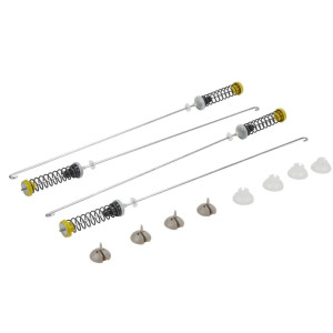 Whirlpool W10780045 Kit de Amortiguador para Lavadora 65 cm (25-1/2 pulg) con resorte de suspension, repuesto OEM compatible con W10780053, W10645652, W10537442, W10622030