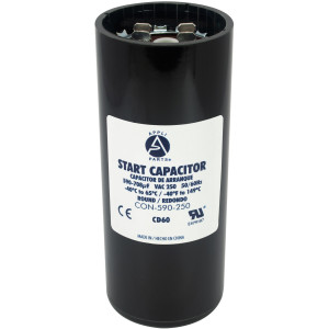 Appli Parts CON-590-250 Motor Start Capacitor 590-708 MFD uF, 250 VAC. Universal for Electric Motor Applications, 1.75 in Wide, 4.38 in Height