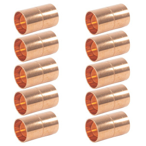 Appli Parts AP-A058B10 5/8 in, Anillo de Cobre Accesorios de tuberia de cobre CxC Conexiones soldadas para aplicaciones de refrigeracion, aire acondicionado, plomeria Tuberia ACR y tipo L, 10x Bolsa
