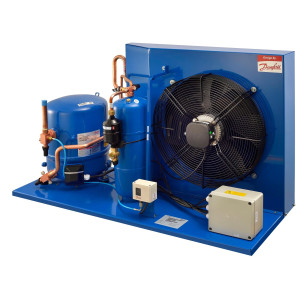 Danfoss OP-HJZ050D39N Condensing Unit Microchannel Coil 4.5HP MBP 230V/1Ph/60Hz R134a,R404A,R448A,R449A,R452A,R513A POE Oil 1 Fan with Reciprocating Compressor MTZ50-1 115N0297

