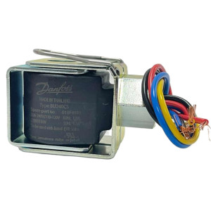 Danfoss 018F4181 Bobina para Solenoide Voltage Dual 208-240 V, 60 Hz, 110-120V, 60 Hz, 230 V, 50 Hz, 13 W, BU240CS, Con Cables