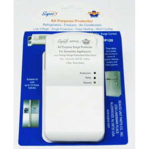 Supco APP120 Protector de Voltaje 115v/60hz 448Joules 
Min Voltaje 90 VAC
Max 1 HP 
Tiempo Reconexion 4 mi +/- 1 min